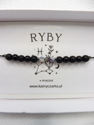 Bransoletka Męska dla Zodiakalnej Ryby z Fluorytem