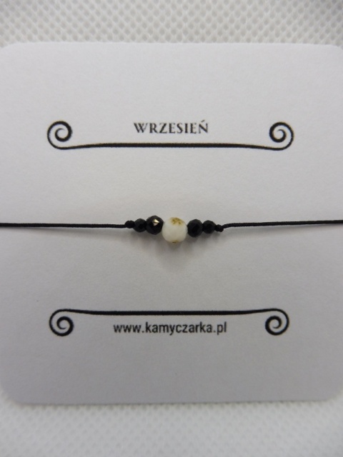Bransoletka Miesięczna Wrzesień z Jaspisem Drzewnym