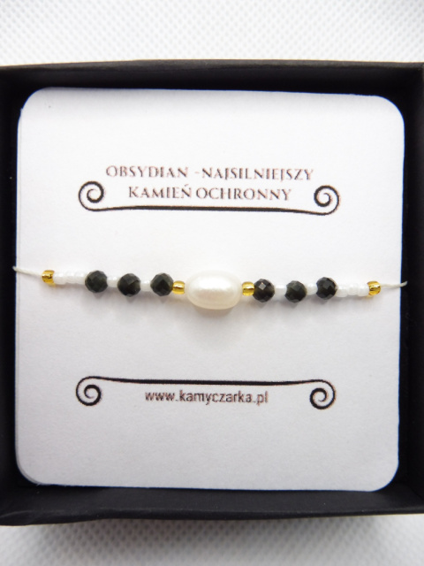 Bransoletka Ochronna z Obsydianem Bransoletka Ochronna z Obsydianem
