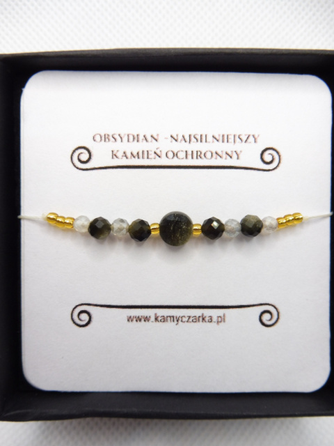 Bransoletka Ochronna z Obsydianem Bransoletka Ochronna z Obsydianem