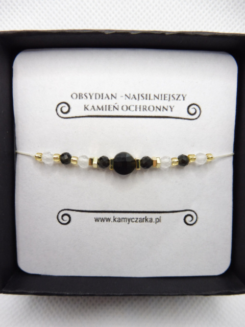 Bransoletka Ochronna z Obsydianem Bransoletka Ochronna z Obsydianem