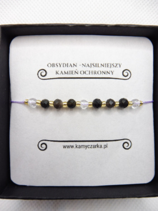 Bransoletka Ochronna z Obsydianem