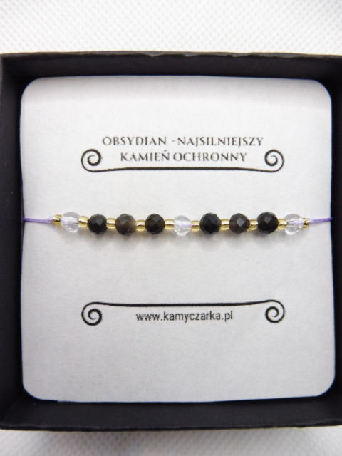 Bransoletka Ochronna z Obsydianem Bransoletka Ochronna z Obsydianem