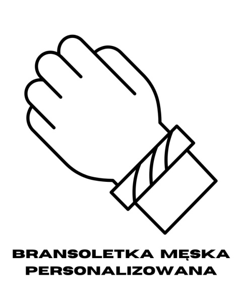 Bransoletka męska z kamieni naturalnych na czarnym sznurku - Personalizowana Bransoletka męska z kamieni naturalnych na czarnym sznurku - Personalizowana