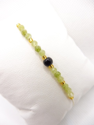 Bransoletka z Oliwinem i Onyks