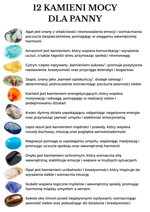 Naszyjnik dla Panny 12 KAMIENI MOCY