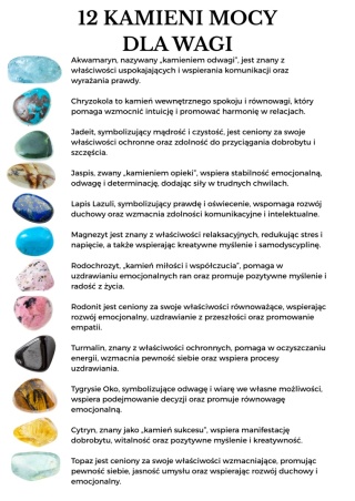 Naszyjnik dla Wagi 12 KAMIENI MOCY