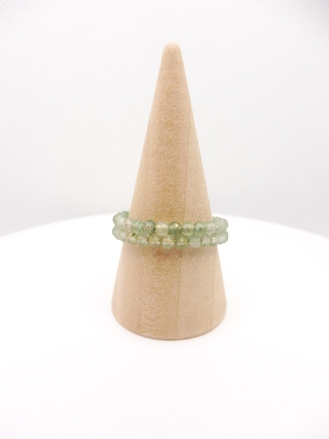 Pierścionek z Awenturynem na Drucie Pamięciowym Stalowym