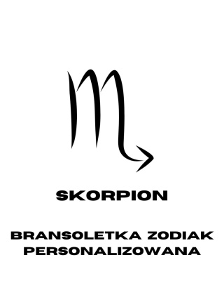 Bransoletka Skorpion z kamieni naturalnych na jedwabnej nici - Personalizowana