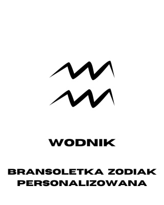 Bransoletka Wodnik z kamieni naturalnych na jedwabnej nici - Personalizowana