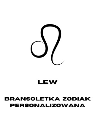 Bransoletka Lew z kamieni naturalnych na jedwabnej nici - Personalizowana