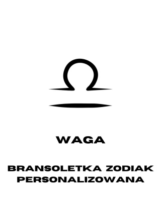 Bransoletka Waga z kamieni naturalnych na jedwabnej nici - Personalizowana