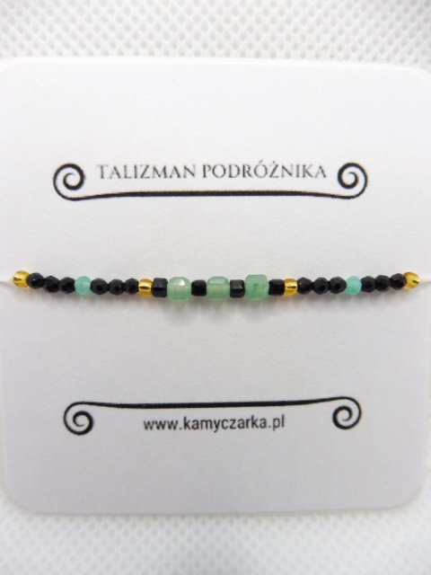 Bransoletka z Czarnym Turmalinem i Awenturynem Gold
