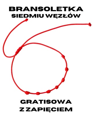 Bransoletka Szczęścia - Siedem Węzłów na Czerwonym Sznurku Nylonowym