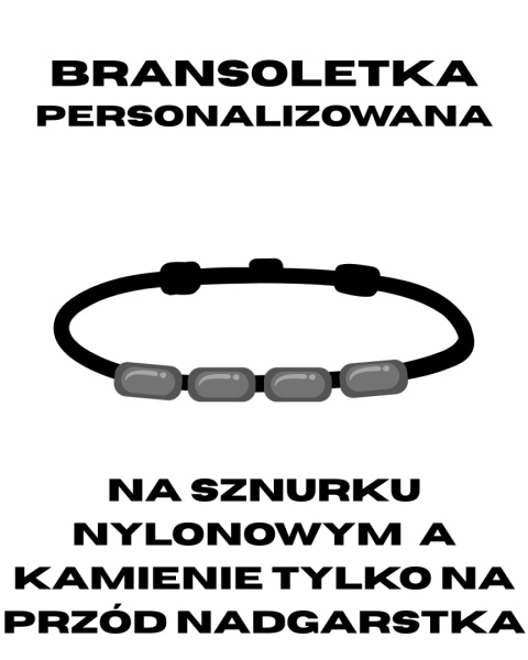 Bransoletka z kamieni naturalnych na sznurku nylonowym