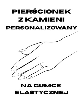 Pierścionek z Kamieni Naturalnych Na Elastycznej Gumce