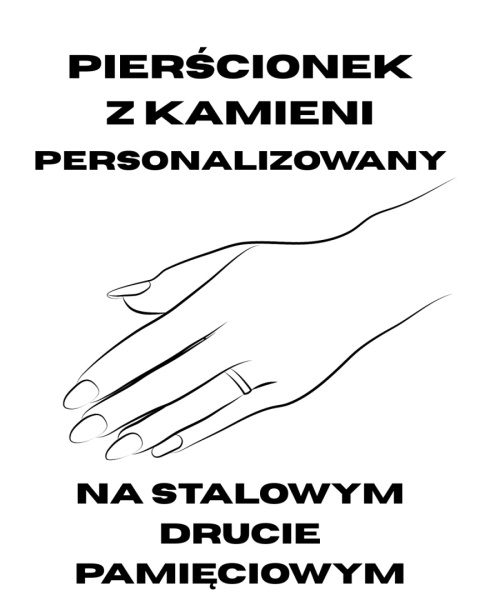 Pierścionek z Kamieni Naturalnych Na Drucie Pamięciowym