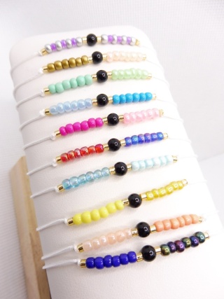 Zestaw 3 Bransoletek Ochronnych z Onyksem dla Dziecka