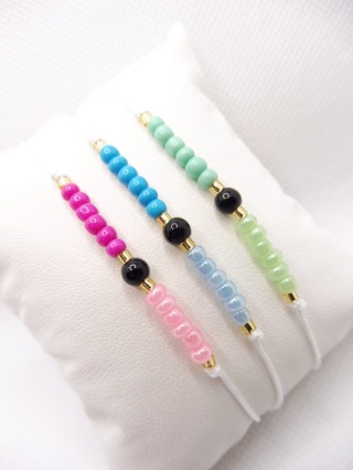 Zestaw 3 Bransoletek Ochronnych z Onyksem dla Dziecka