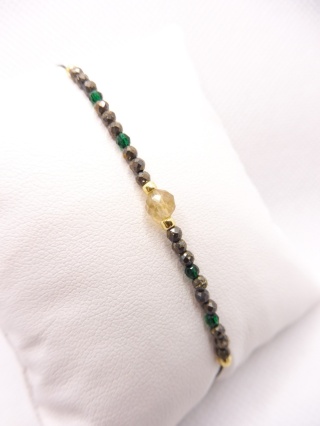 Bransoletka z Cytrynem i Pirytem