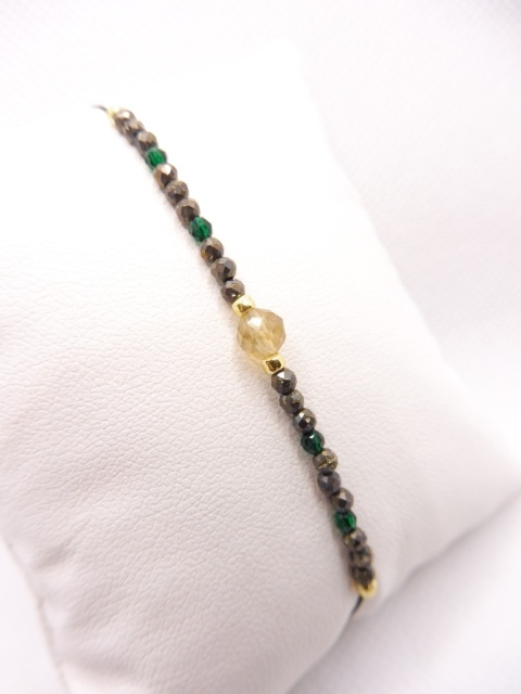 Bransoletka z Cytrynem i Pirytem