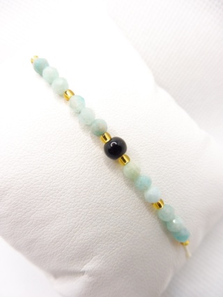 Bransoletka z Amazonitem i Onyks