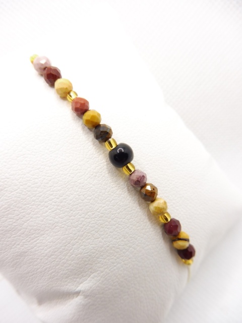 Bransoletka z Jaspis Mokait i Onyks