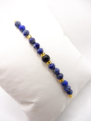 Bransoletka z Lapis Lazuli i Onyks