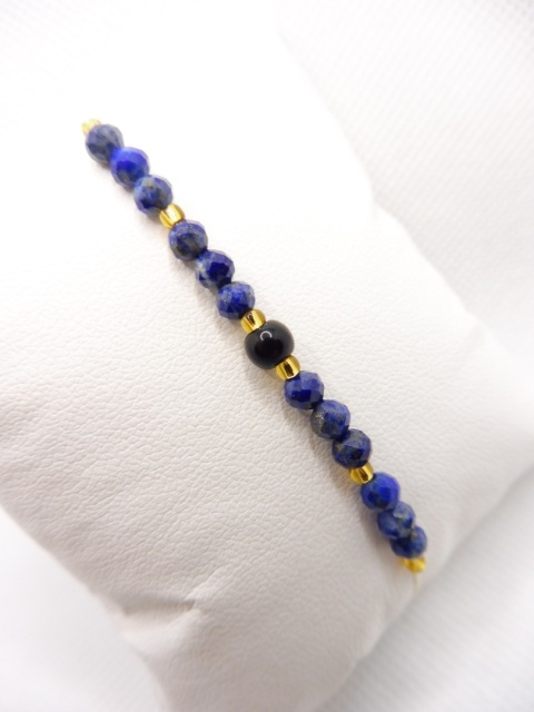 Bransoletka z Lapis Lazuli i Onyks