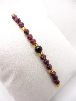 Bransoletka z Granat i Onyks
