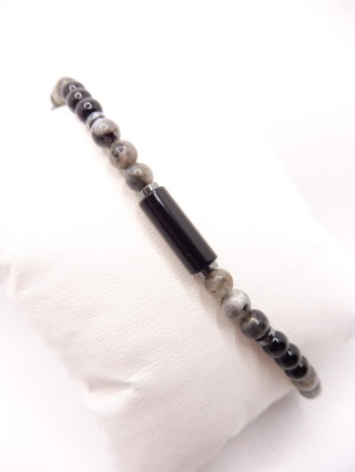 Bransoletka Męska z Onyksem i Labladorytem