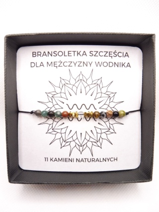 Bransoletka dla Wodnika Męska Na Szczęście