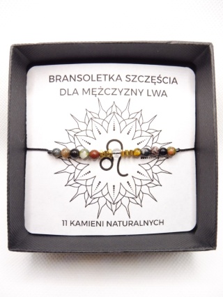 Bransoletka dla Lwa Męska Na Szczęście