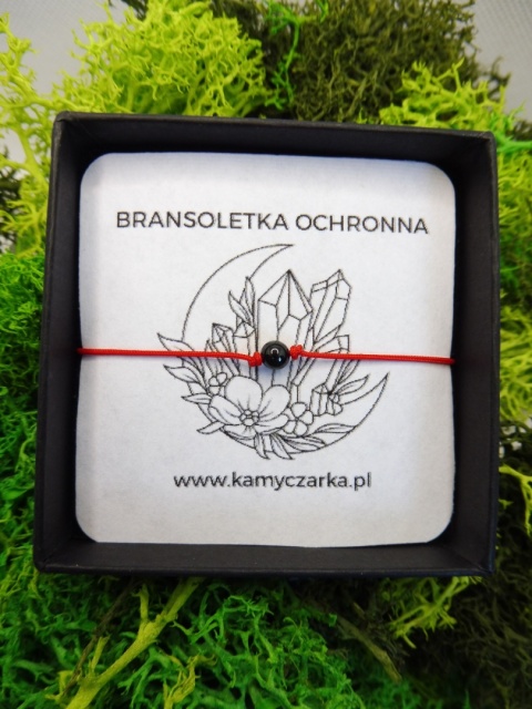 Bransoletka z Czarnym Turmalinem na Czerwonym Sznurku Na Ochronę