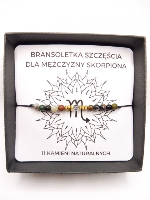Bransoletka dla Skorpiona Męska Na Szczęście