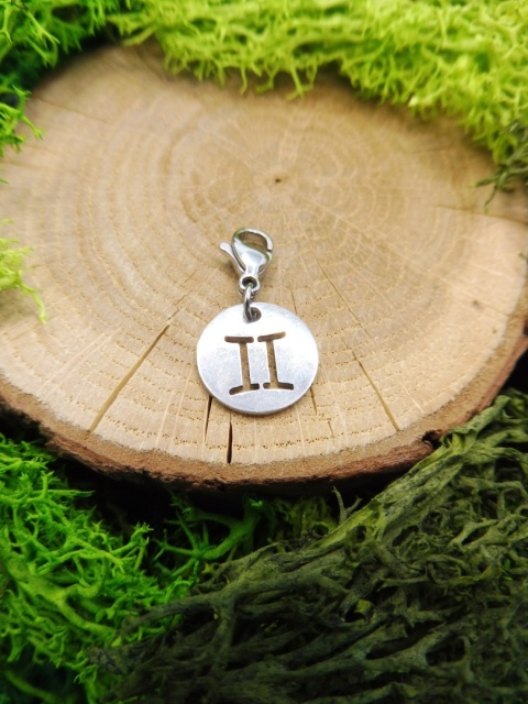 Zawieszka Bliźnięta Zodiakalna do Bransoletki ze Stal Silver